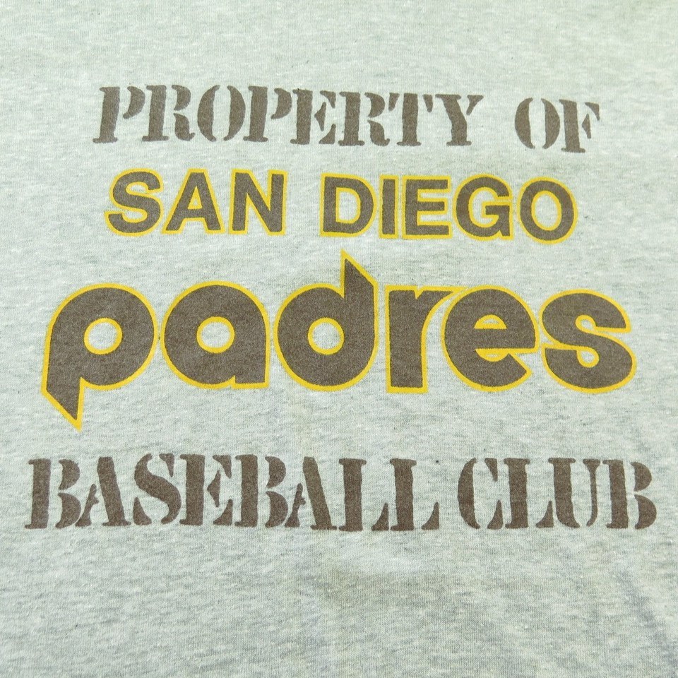 Vintage 80s San Diego Padres T-shirt Medium Super Thin Baseball Club 50/50