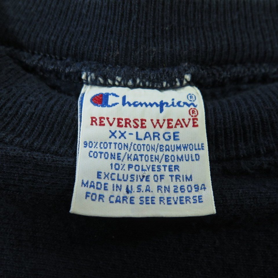 Vintage 80s Champion Wharton Sweatshirt Mens 2XL University Reverse ...