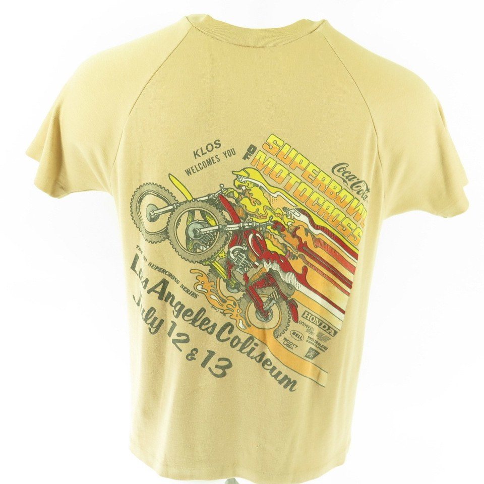 vintage 80s MOTOCROSS t-shirt honda racing o'neal long sleeve hrc