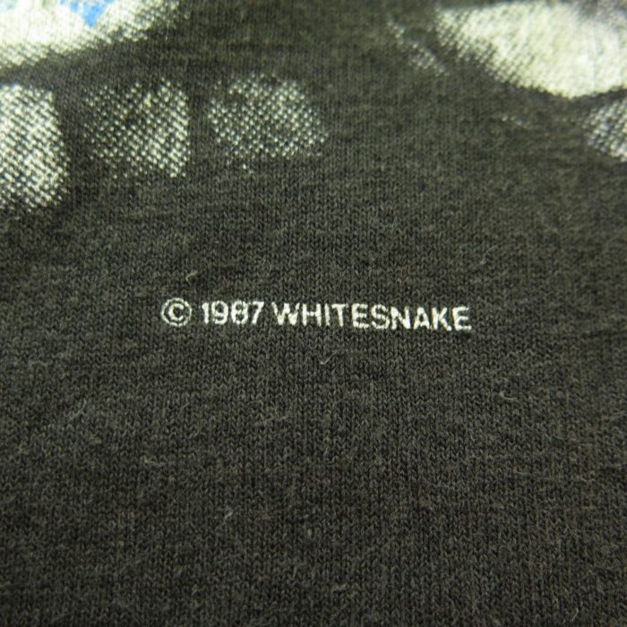 Vintage 80s Whitesnake Band T-shirt Mens M Black 1987 Tour Concert ...