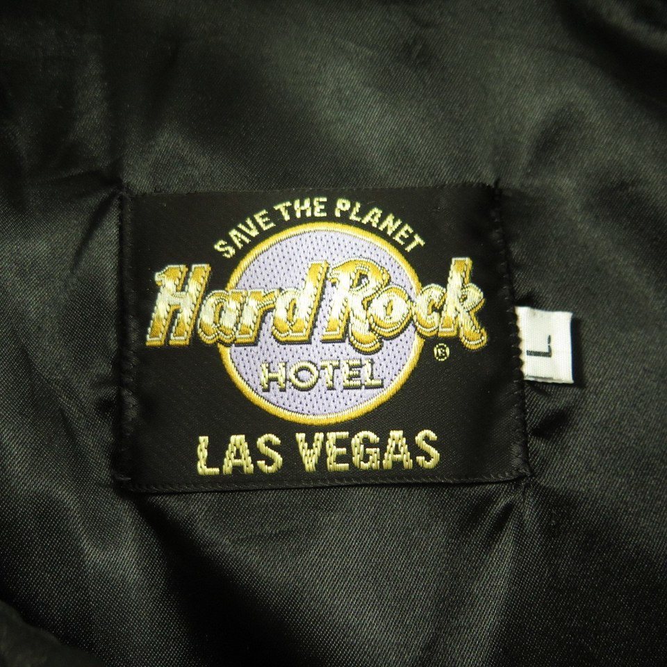 Vintage 90s Hard Rock Hotel Leather Jacket L Save the Planet Deadstock |  The Clothing Vault