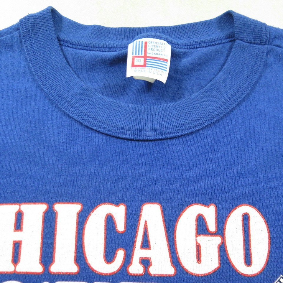 Chicago Cubs T Shirt Men Medium Blue Vintage 80s MLB Baseball Champion USA  50/50