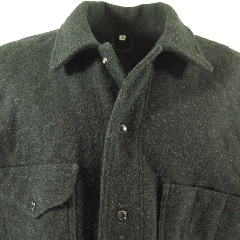 Vintage 80s CC Filson Mackinaw Coat XL Jacket Style 82 Wool Charcoal ...