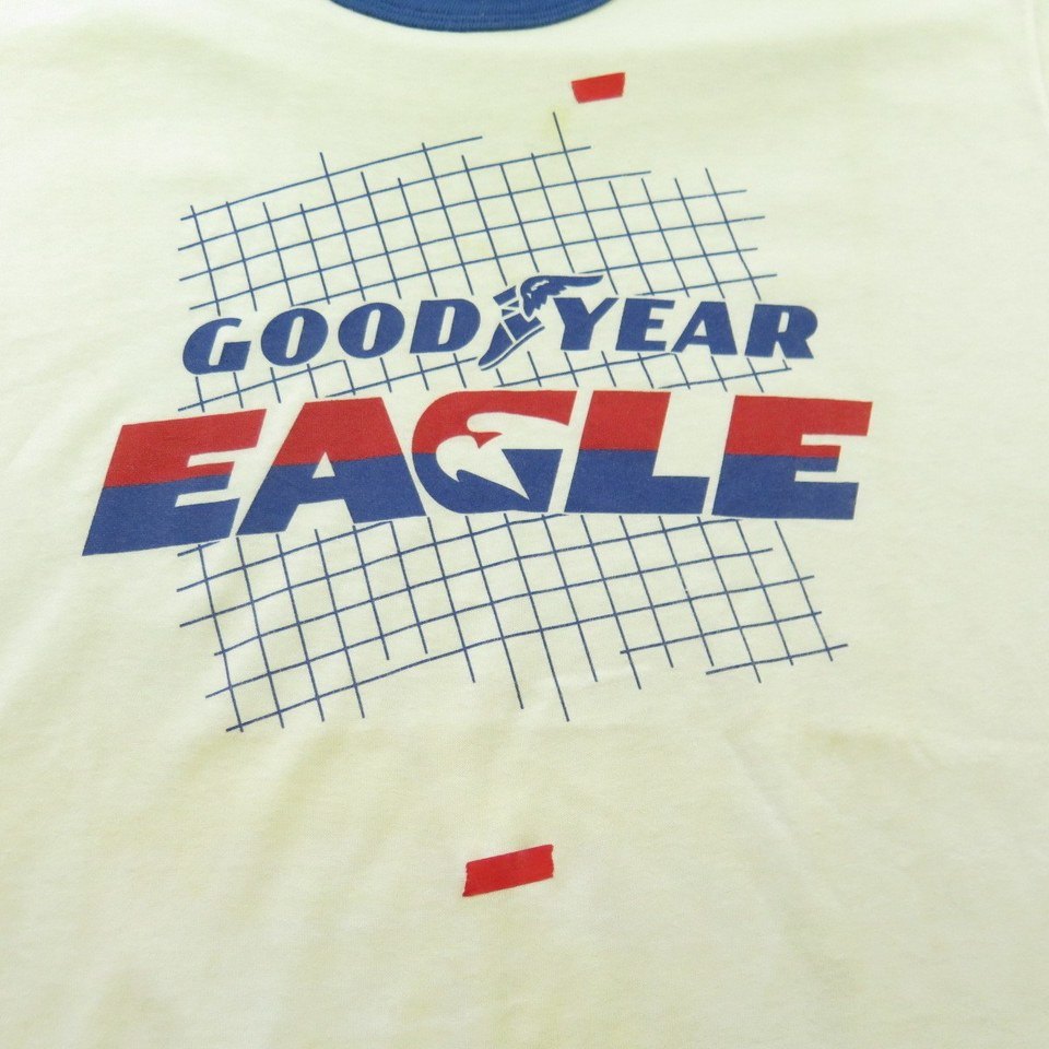 Vintage 80s Goodyear Tires Racing T-shirt Large Deadstock Eagle Swingster |  The Clothing Vault