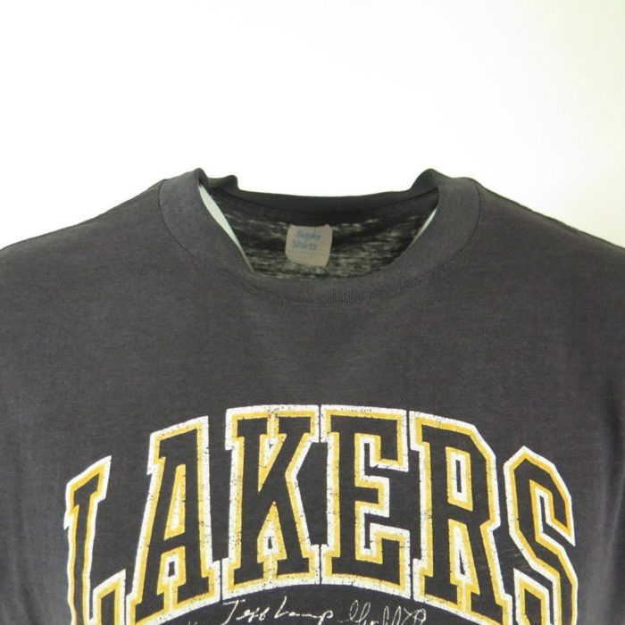 Vintage T-shirt LA LAKERS 80s Distressed Top Pullover Shirt 