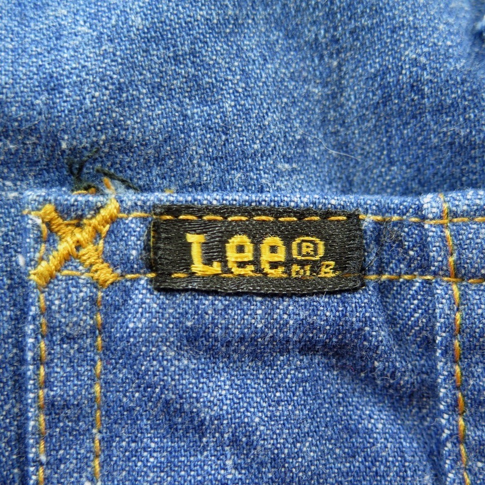 Vintage 60s Lee Jeans Mens 37 x 30 Denim Union Made Black Tab Light ...