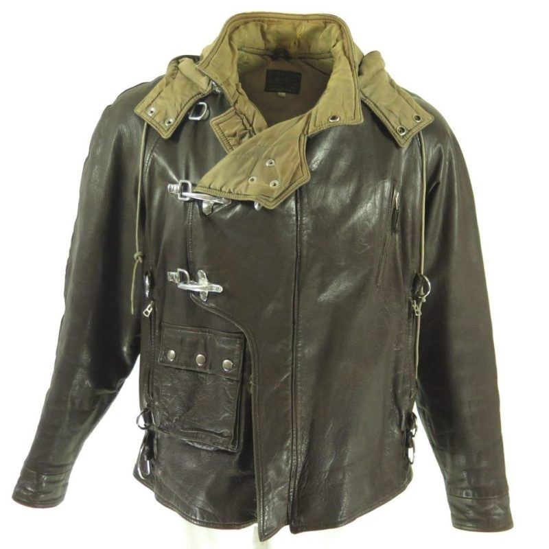 Vintage 70s Avirex M-445A B-7 Flight Jacket L Brown Leather Bomber ...