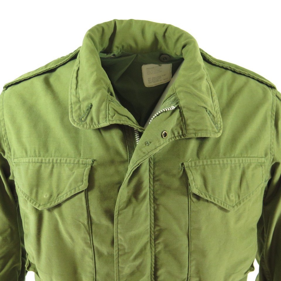 Vintage 70s M-65 Alpha Field Jacket Medium Short US Military OG-107 ...