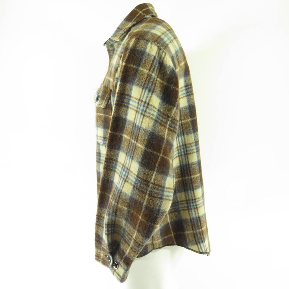 Vintage 50s Melton Wool Plaid Shirt Large Deadstock Wintermaster Nos ...