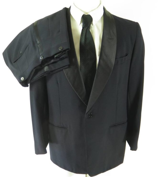Vintage 50s Palm Beach Tuxedo Suit Mens 42 Jacket 30x28 Pants Satin ...