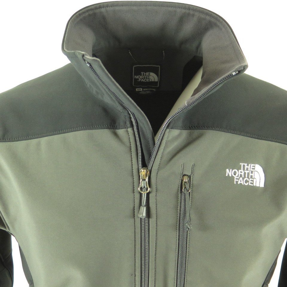 The North Face Jacket Mens M Fully Lined Embroidered Black Gray | The ...