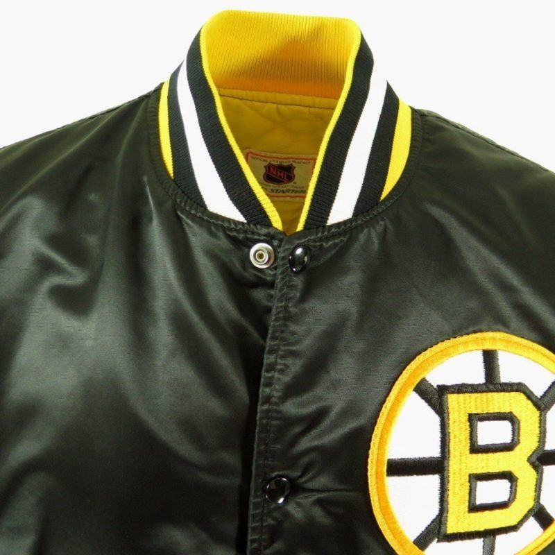Vintage 80s Boston Bruins Starter Jacket Mens XL NHL Hockey Satin