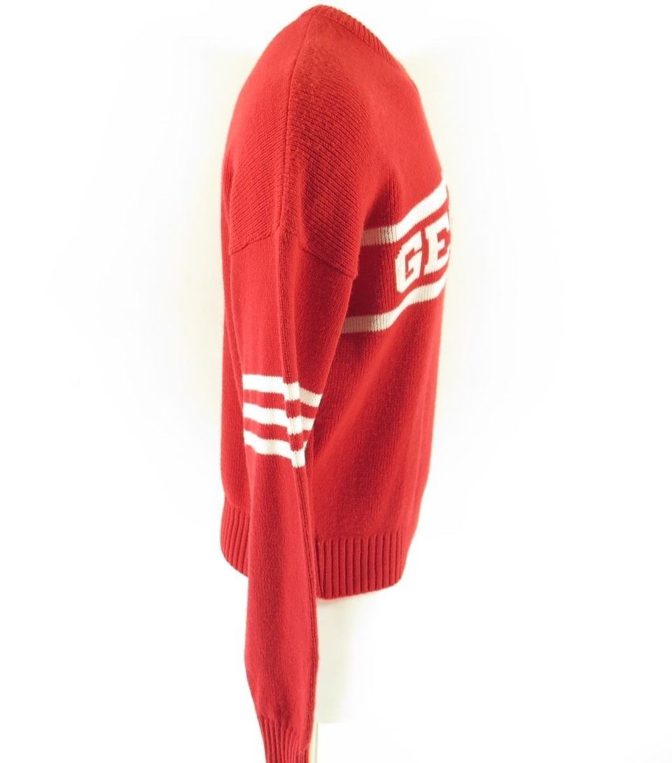 Vintage San Francisco 49ers Cliff Engle Striped Knit Sweater Size (XL) EUC