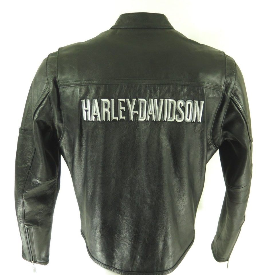 Harley Davidson Leather Jacket Mens M Motorcycle Biker Black ...