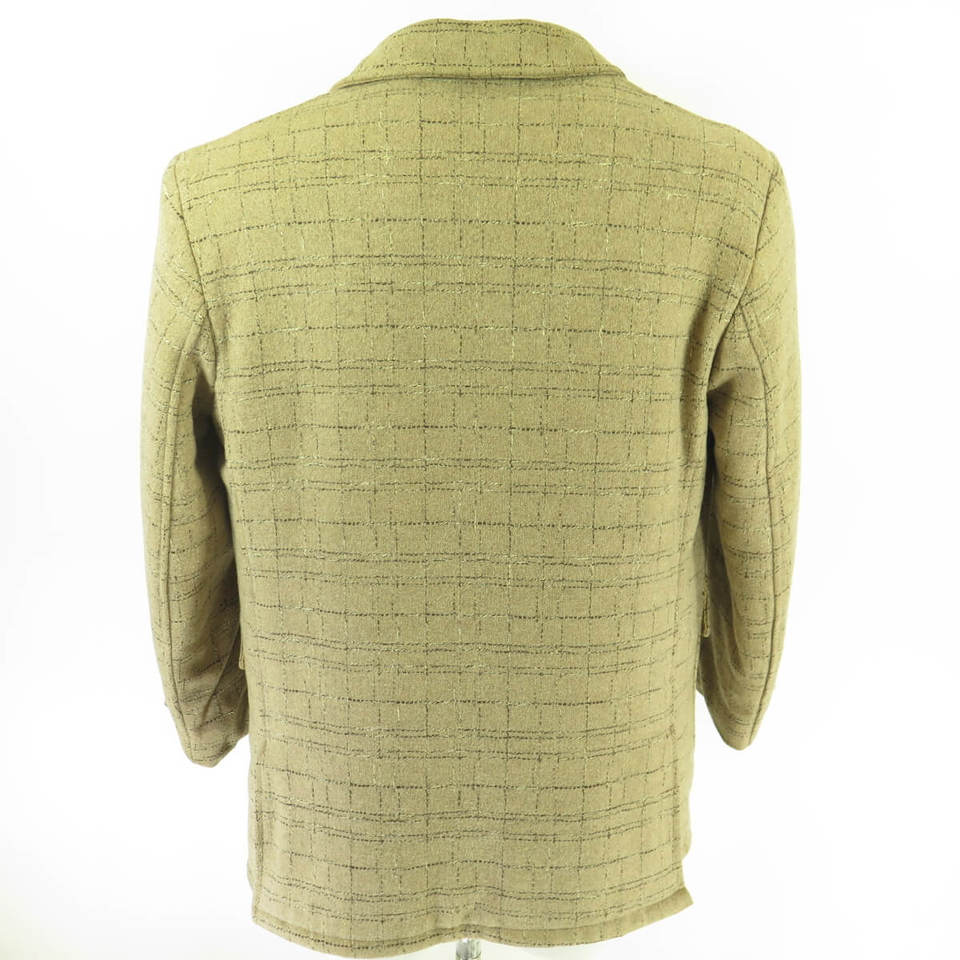 Vintage 50s Car Wool Coat Jacket 40 Medium Nubby Fleck Plaid Rare | The ...