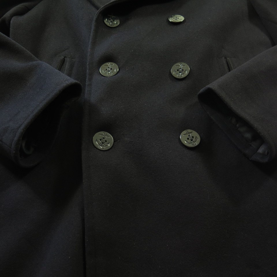 Vintage 50s US Navy Pea coat 40 Long Medium Navy Clothing Factory ...