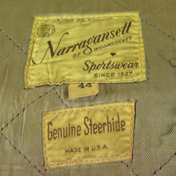Vintage 40s Steerhide Leather Jacket Mens 44 Narragansett Two Tone Red ...