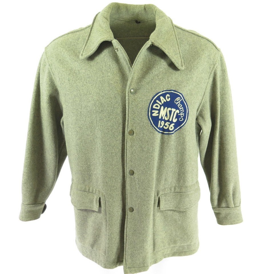 Vintage 50s North Dakota Champs Jacket Mens XL Varsity Butwin 1956 Wool