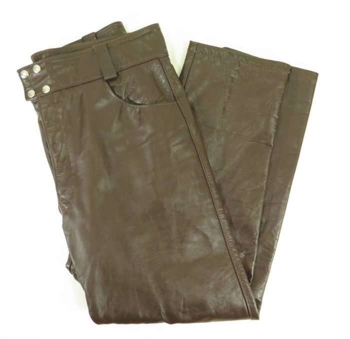 60s-brown-leather-brooks-sportswear-pants-H51H-1