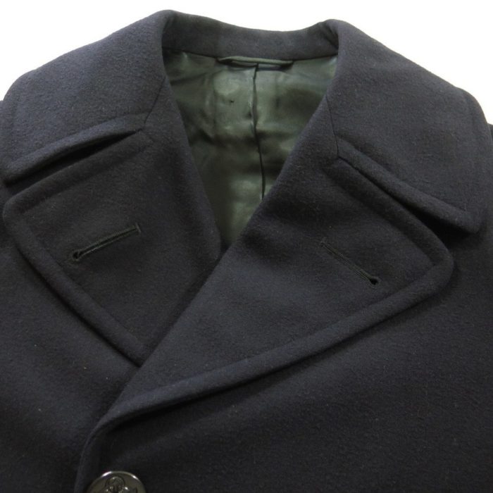 Vintage 70s 8 Button Pea Coat 32 Peacoat Military Naval Wool Pembroke