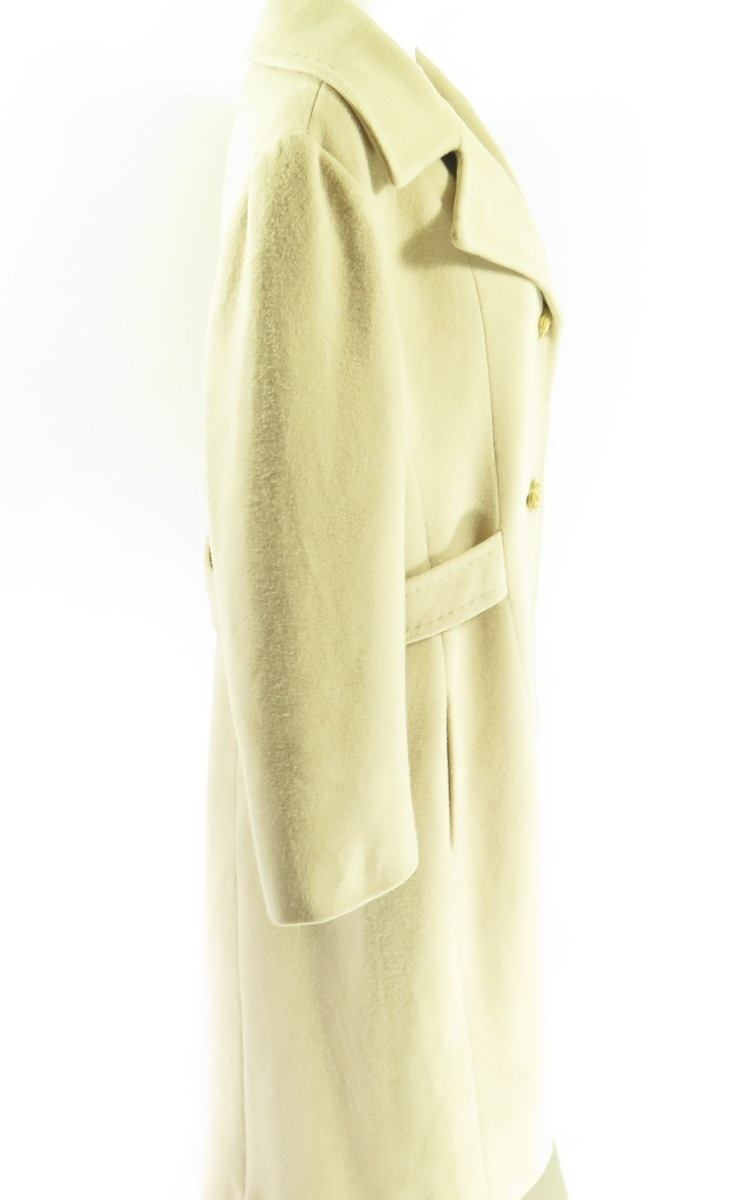 Vintage 70s Cashmere Overcoat Coat Womens 18 or XL Deadstock Champagne ...