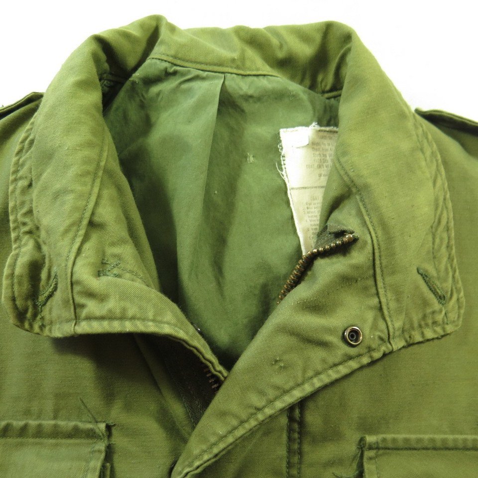 Vintage 70s M-65 Field Jacket Mens L Short Cherokee Industries OG-107 ...