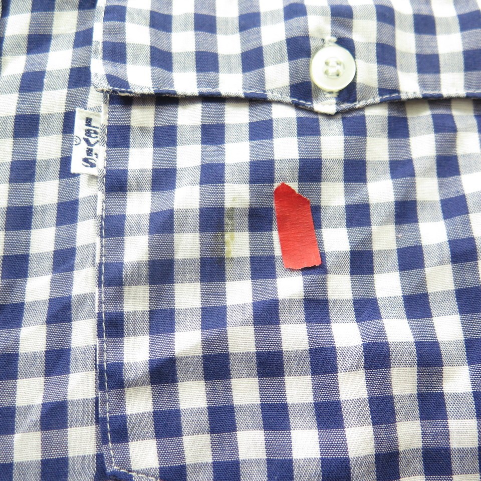 Vintage 70s Levis Shirt Mens M Plaid Blue USA Made White Tab | The ...