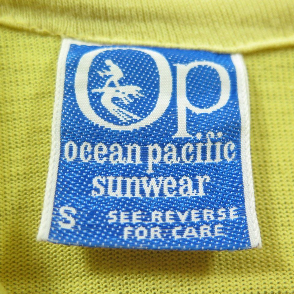 Vintage 80s OP Ocean Pacific Polo Shirt Small Retro Palm Trees