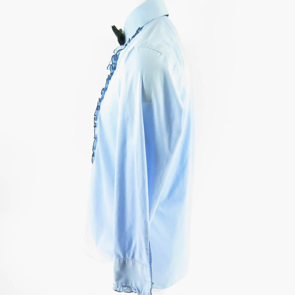 Unisex Frill outlet Long Blouse[MEN]_PALE BLUE