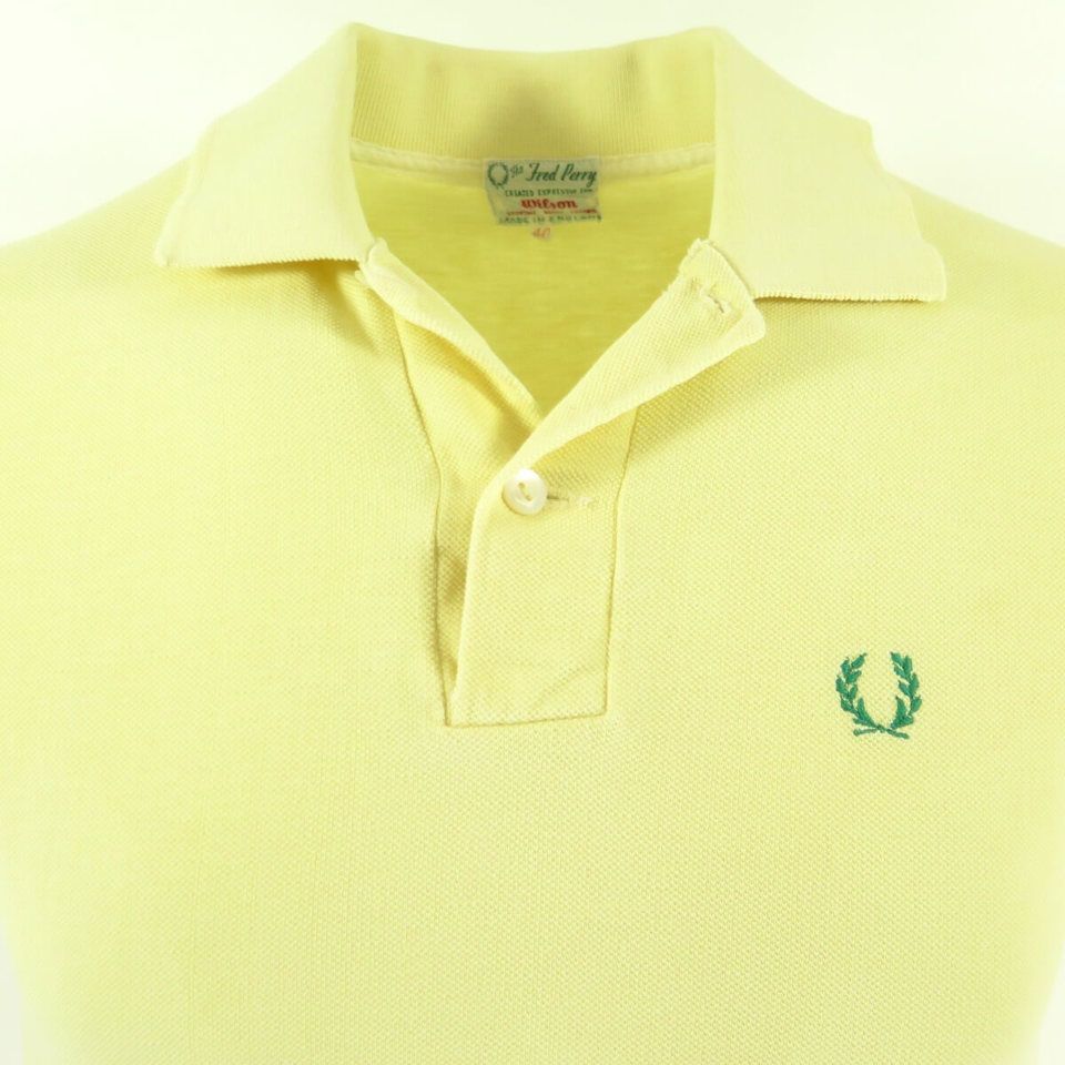 Vintage 70s Fred Perry Tennis Polo Shirt 40 Wilson Mens England Made ...