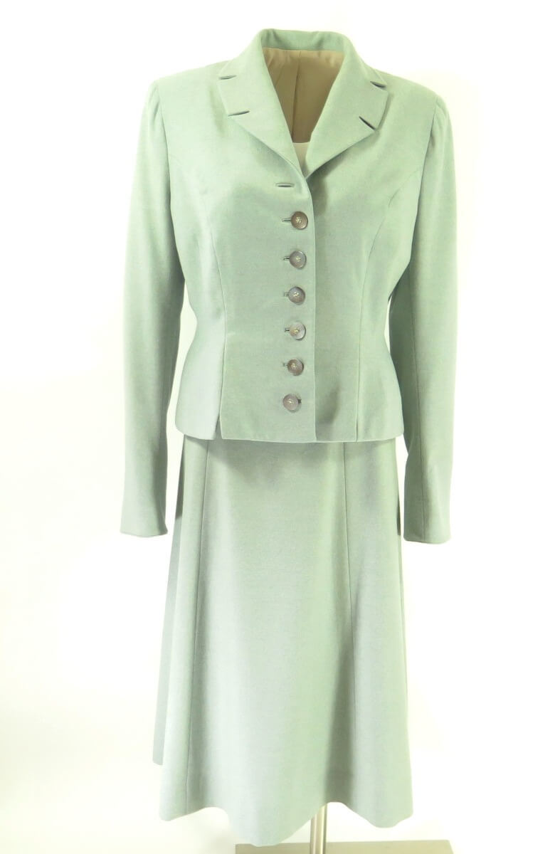 Vintage 50s Skirt Suit Jacket Womens Medium Union Made Rare Lapel Cuffs ...