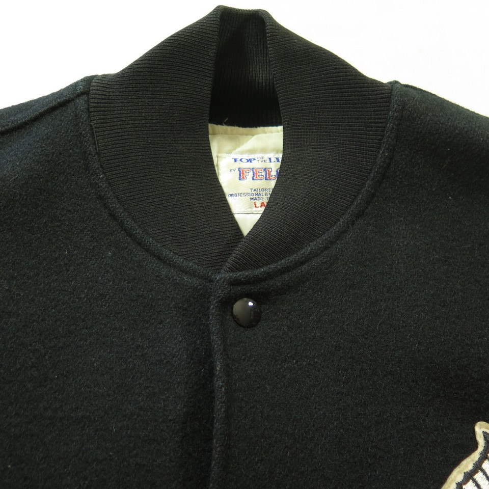 MLB Black Miami Marlins Two Tone Varsity Jacket - Maker of Jacket