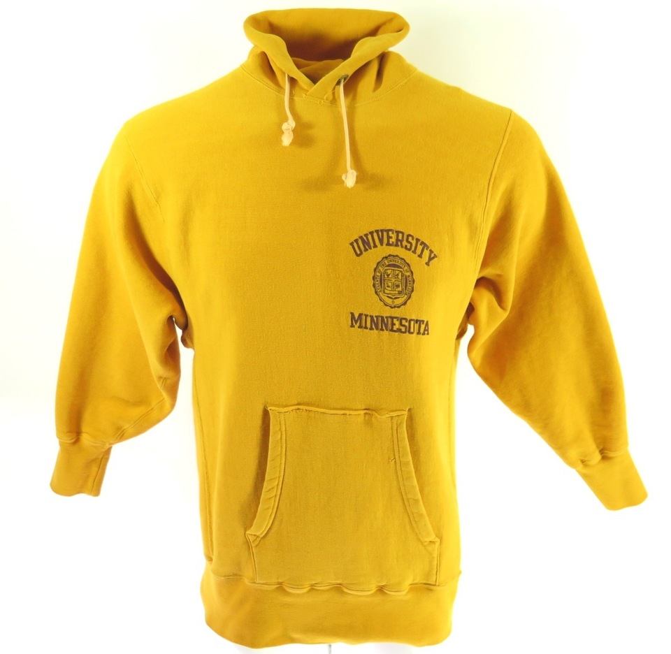 Vintage 80s Minnesota University Hoodie Sweatshirt Mens L Champion 