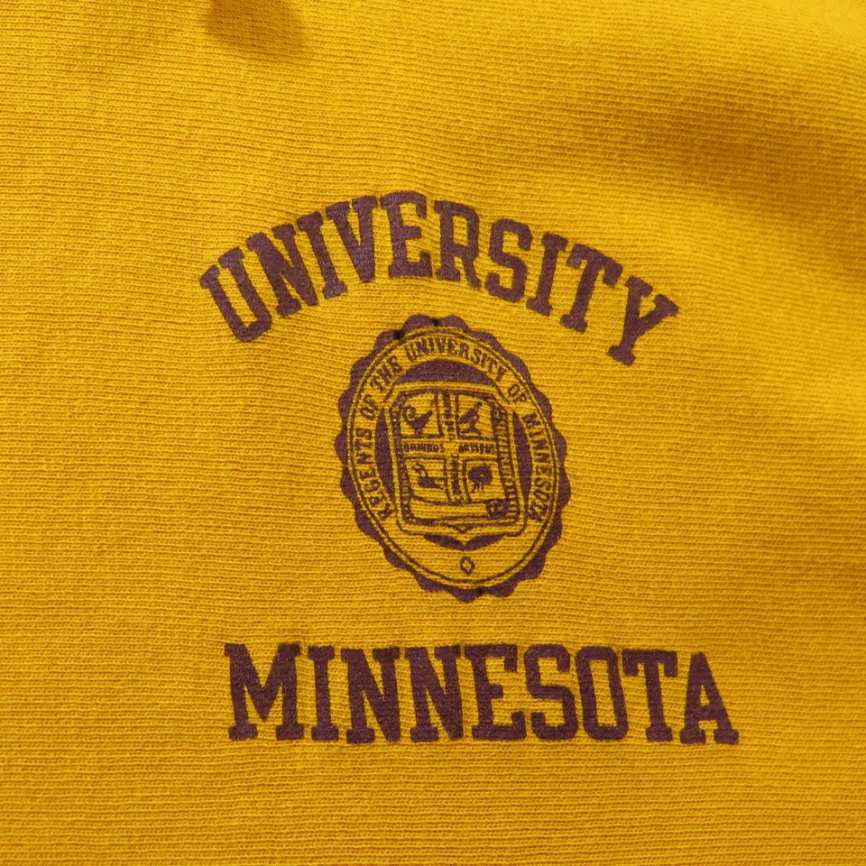 Vintage 80s Minnesota University Hoodie Sweatshirt Mens L Champion Warm ...