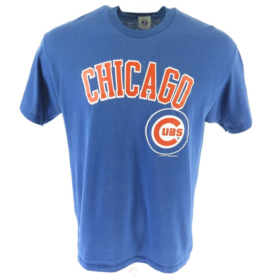 Vintage 80s Chicago Cubs T-Shirt XL MLB Baseball 50/50 Soft Thin Logo 7