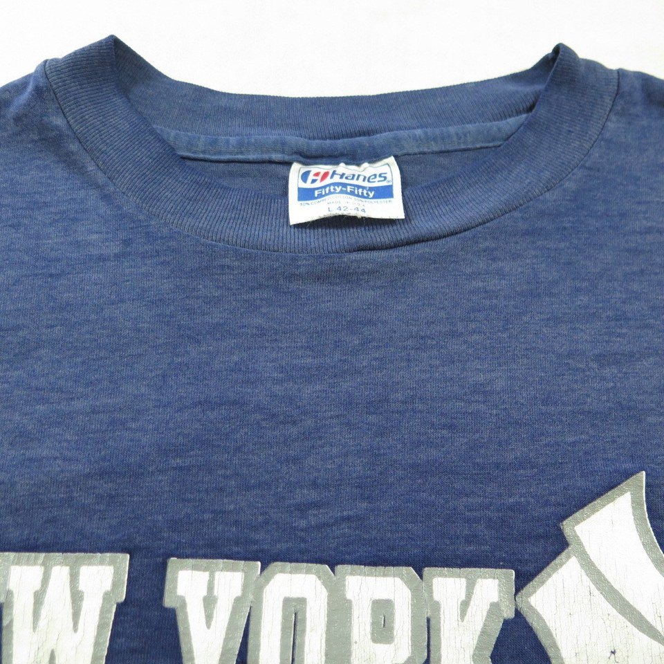 Vintage 80s New York Yankees T-shirt Medium Deadstock MLB Baseball