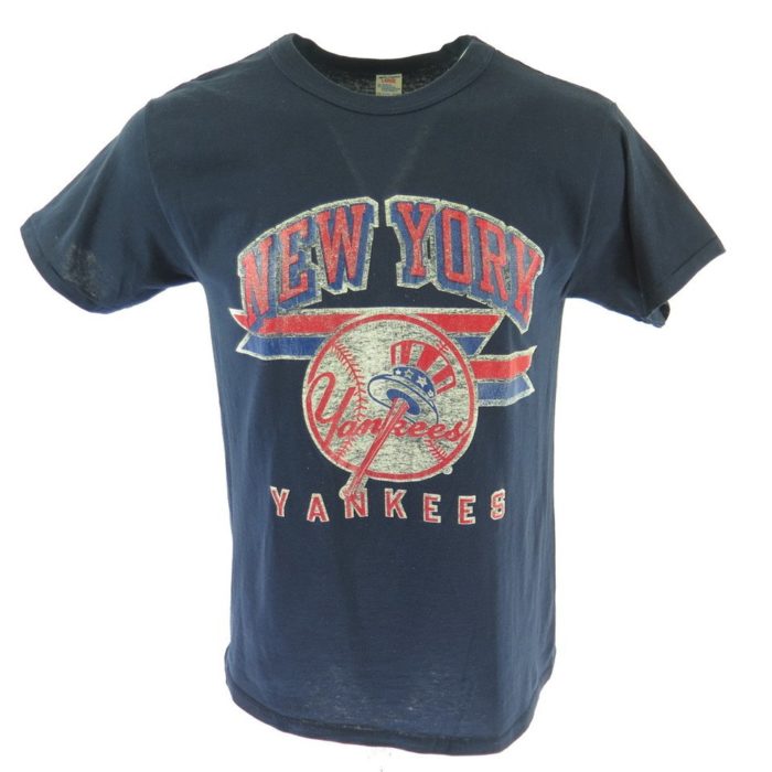 Vintage 80s New York Yankees T-Shirt Mens L Champion MLB Baseball Soft Thin