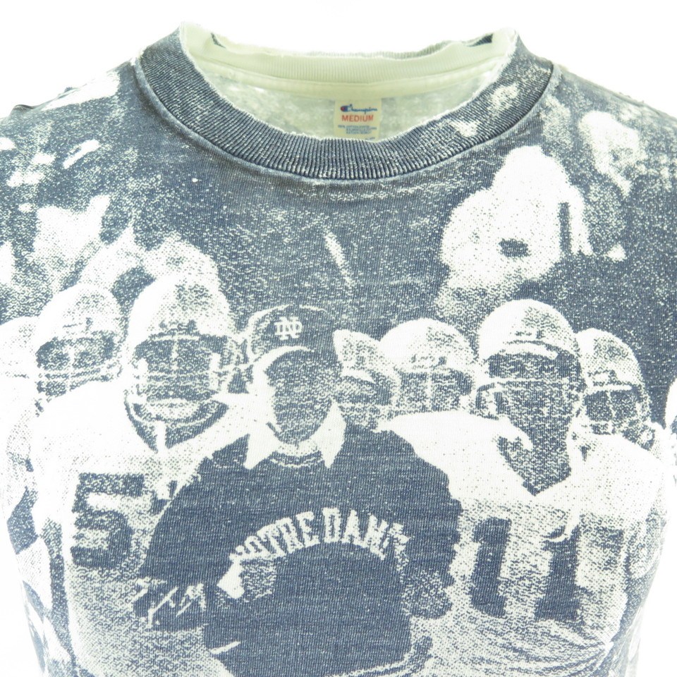 Vintage 80s Notre Dame T-shirt Football University Champion Cotton