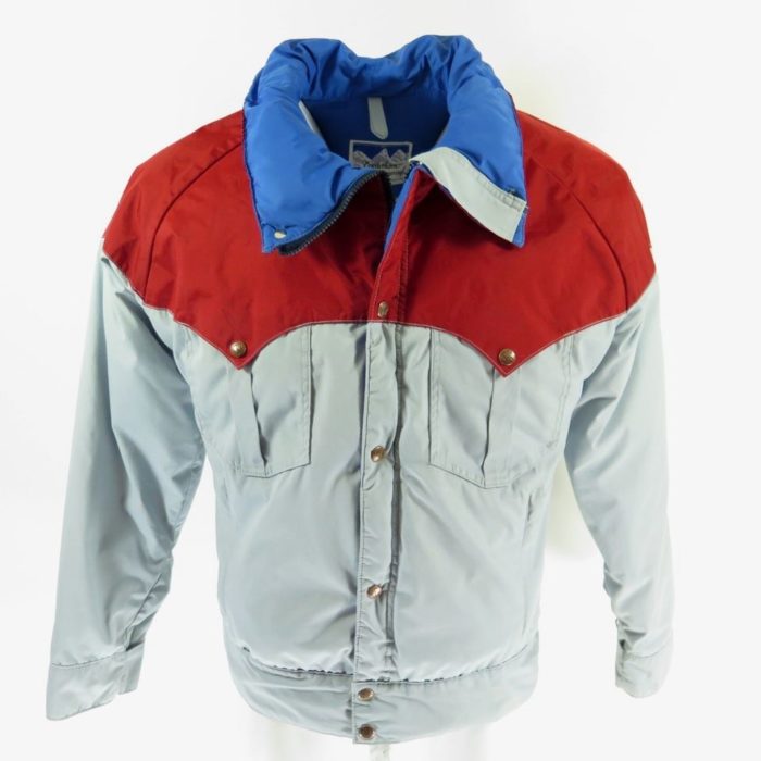 Vintage 80s Powderhorn Ski Jacket Mens L Retro Mountaineering Down 