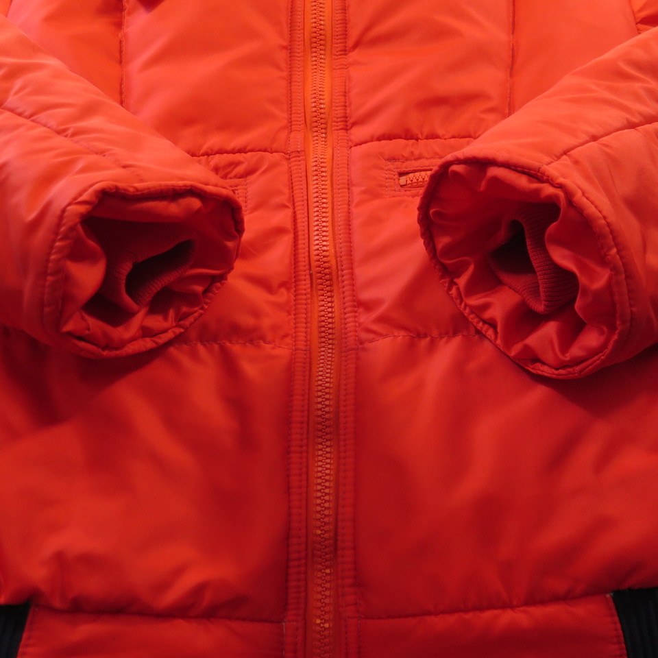 Vintage 80s Goose Down Ski Jacket Mens Medium Red Slalom Retro ...