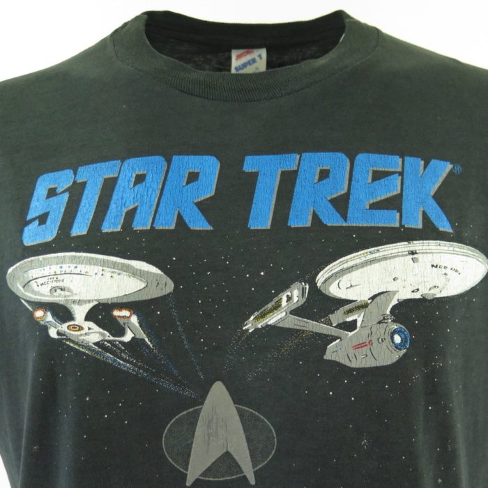 Vintage 90s Star Trek T-Shirt XL 25 Years TV Show 50/50 Enterprise