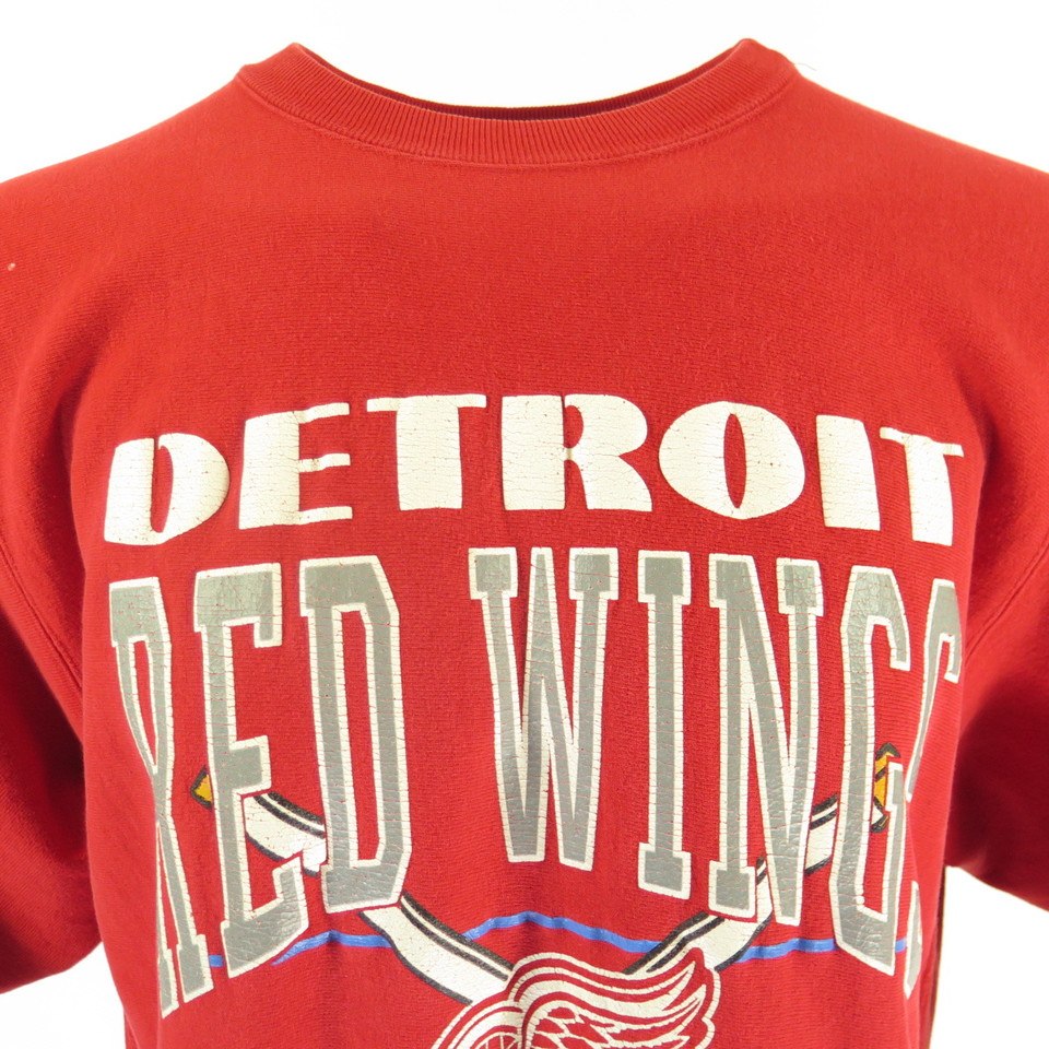 Vintage 90s Detroit Red Wings Champion Sweatshirt XL Hockey NHL Reverse ...
