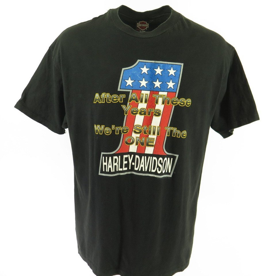 90s 'Harley Davidson' Alaska T Shirt Kleding Herenkleding Overhemden & T-shirts T-shirts T-shirts met print 3XL 