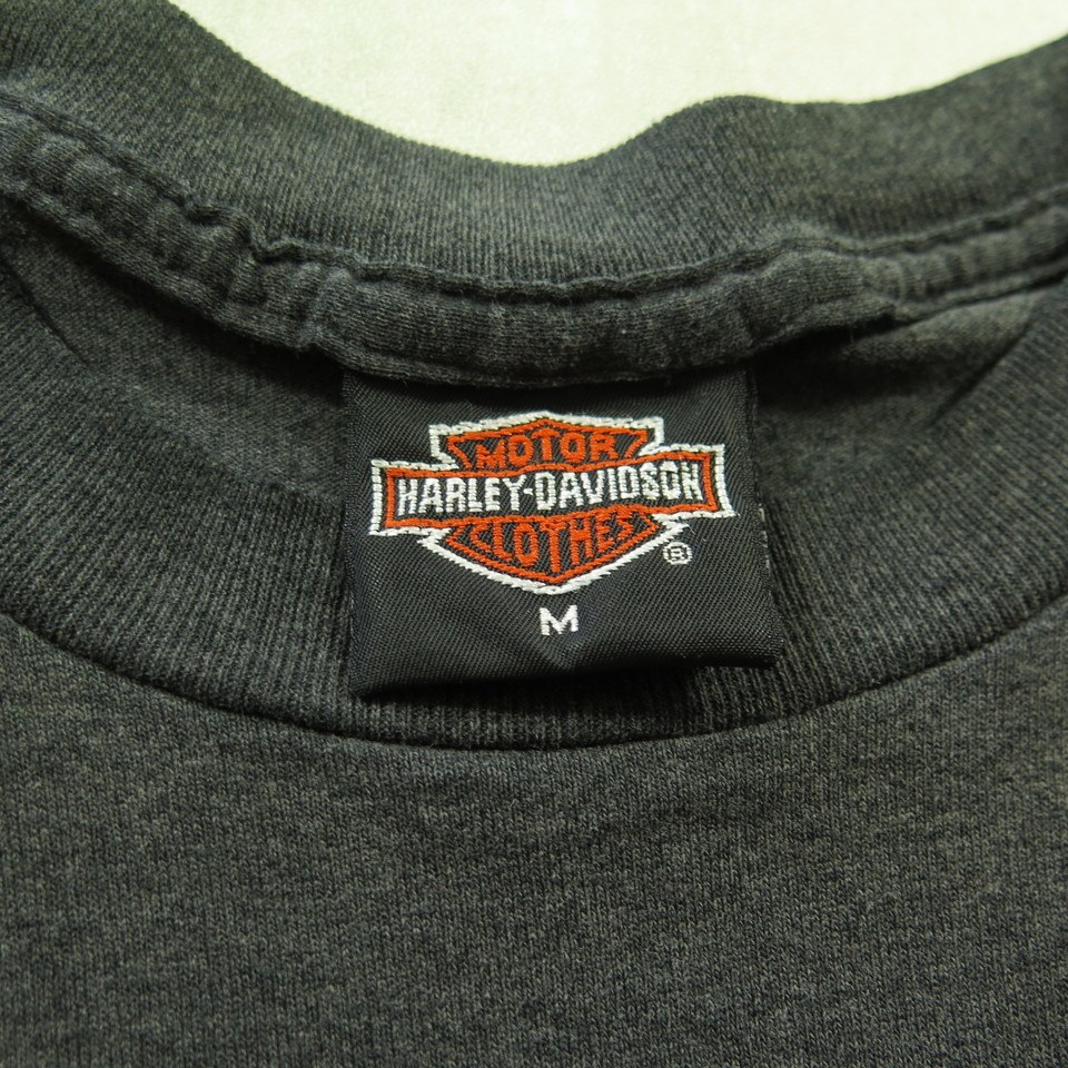 Vintage 90s Harley Davidson Shop T-Shirt M Motorcycle 50/50 Thin Long ...