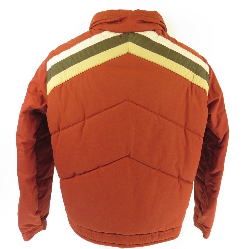 Vintage 80s Convertible Vest Jacket Mens L Altra Puffy Stripe Nylon ...