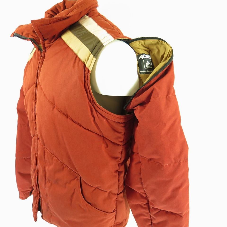 Vintage 80s Convertible Vest Jacket Mens L Altra Puffy Stripe Nylon ...