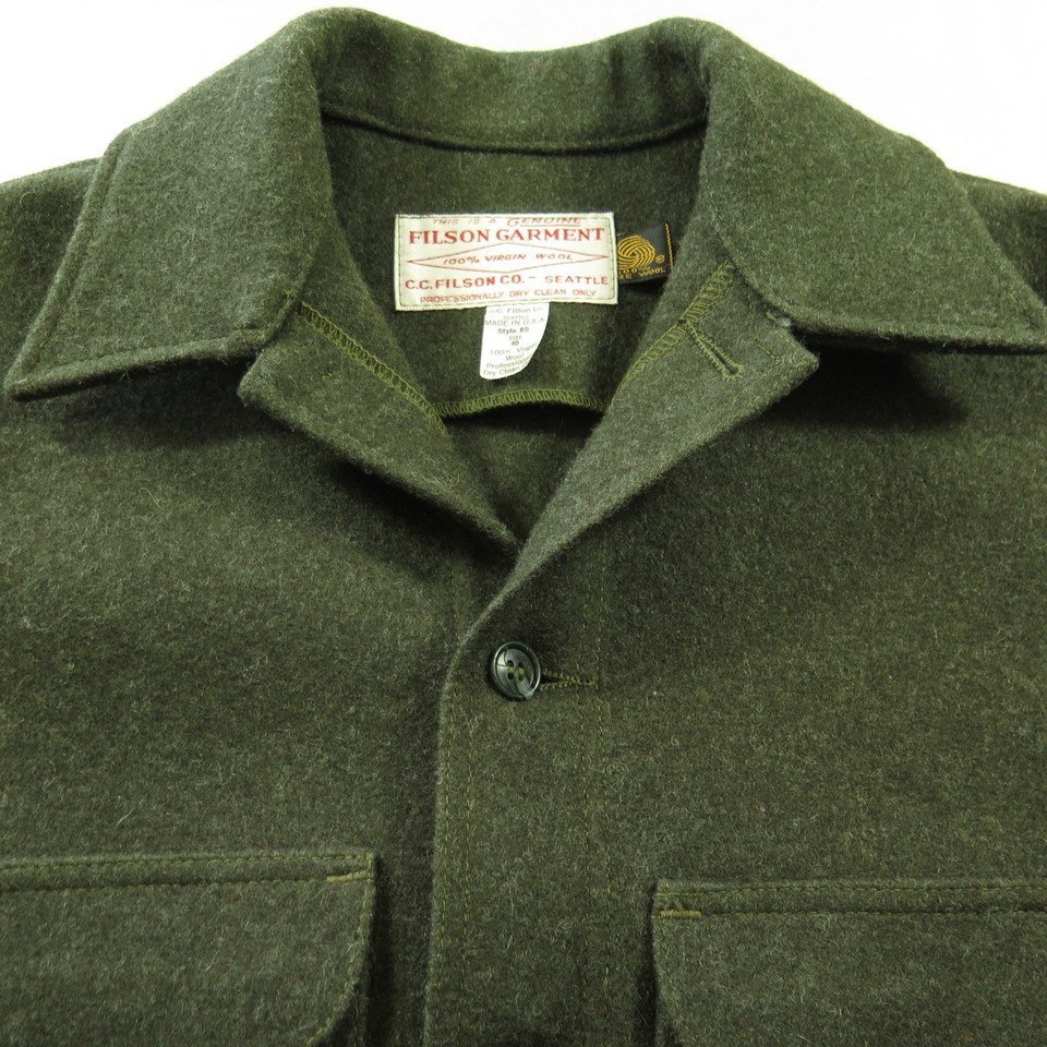 Vintage 80s Filson Mackinaw Jacket Mens 40 Deadstock Style 85 Cruiser D ...