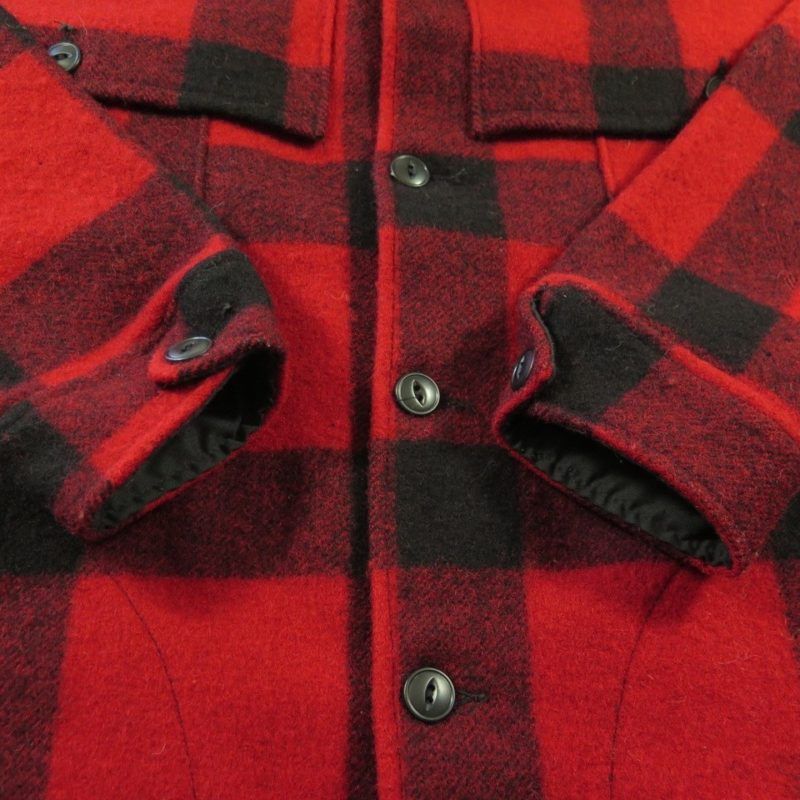 Vintage 80s Hunting Coat Jacket L Long Codet Buffalo Plaid D Pockets ...
