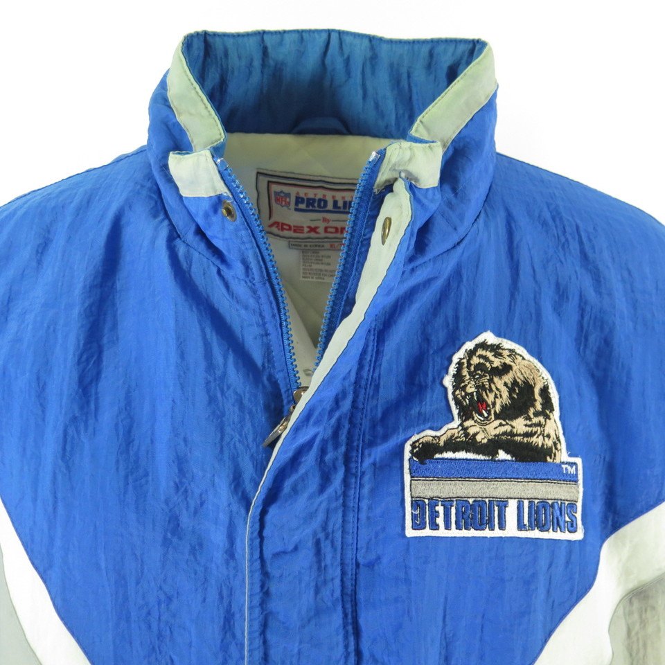 Vintage 80s Detroit Lions Jacket Mens XL NFL Football Apex One Pro Line  Patches