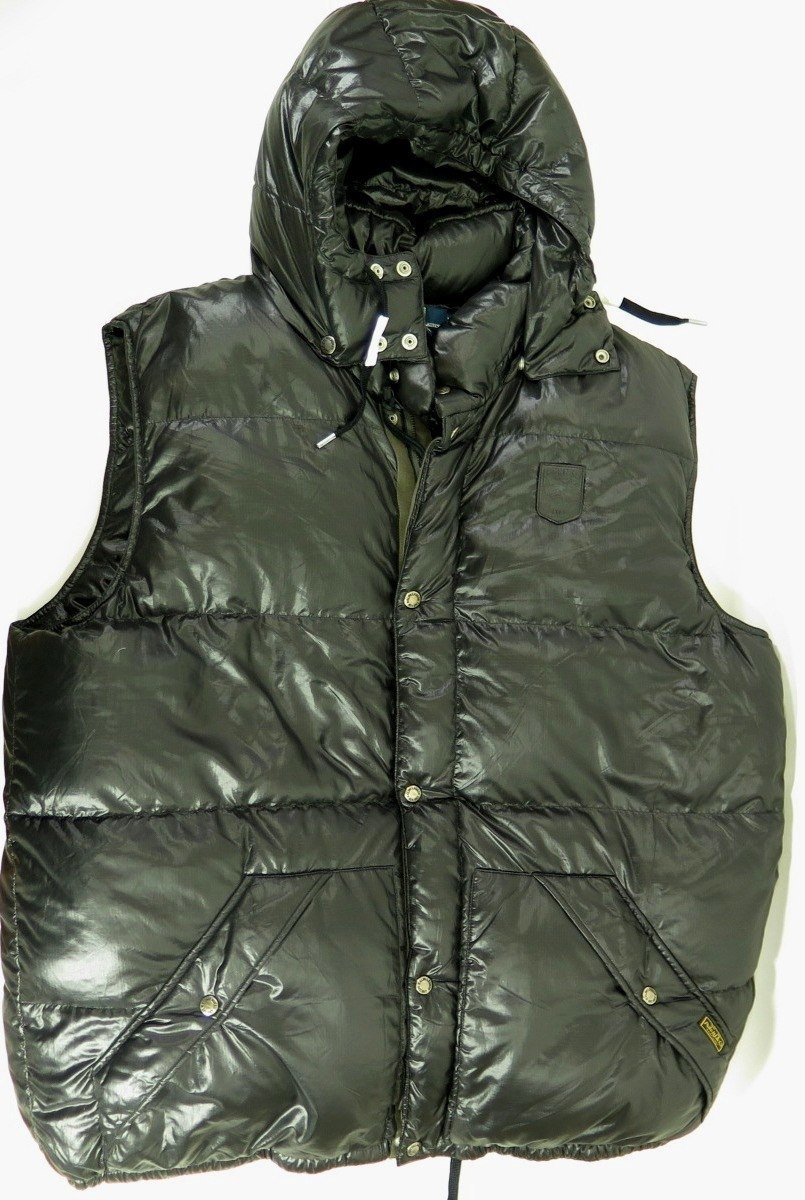 polo bubble vest with hood